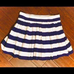 H&M Striped Skirt Navy Blue